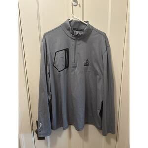 RLX Ralph Lauren XXL Gray Quarter Zip Pullover Whistling Straits PGA Champ 2015